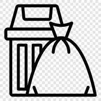 Garbage Can, Recycling Bin, Waste Bin, Trash Can icon svg