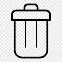 Garbage Can, Waste Bin, Recycling Bin, Refuse Container icon svg