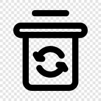 garbage can, rubbish bin, recycling bin, recycle bin icon svg