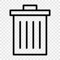 Garbage Can, Rubbish Can, Waste Can, Trash Can icon svg