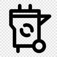 Garbage Can, Can, Waste Can, Recycling Bin icon svg