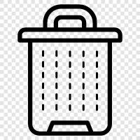 Garbage Can, Trash receptacle, Recycling bin, Waste bin icon svg