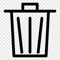 garbage, garbage can, trash can lid, recycling icon svg