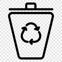 garbage, garbage can, recycling, RECYCLE icon svg