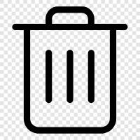 garbage, rubbish, garbage can, trash can icon svg