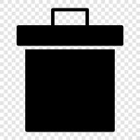 garbage, rubbish, garbage can, rubbish bin icon svg