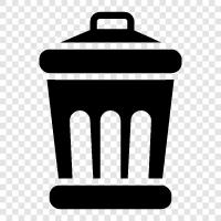 Müll, Mülleimer, Recycling, Kompost symbol
