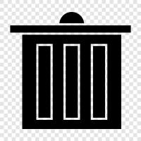 garbage, can, dumpster, waste icon svg