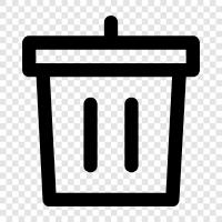 garbage, rubbish, garbage can, recycling icon svg