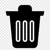 garbage, rubbish, garbage can, rubbish bin icon svg