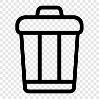 garbage, can, recycle, dump icon svg