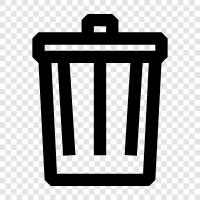 garbage, rubbish, garbage can, dumpster icon svg