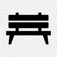 garden bench, deck bench, patio bench, sun lounger icon svg