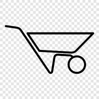 bahçe, araçlar, ekipman, Wheelbarrow ikon svg