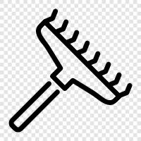 garden rake, garden tool icon svg