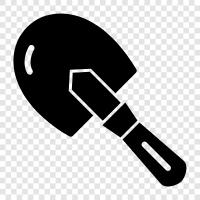 gardening, construction, hand tool, Trowel icon svg