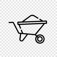 gardening, tools, transportation, Wheelbarrow icon svg