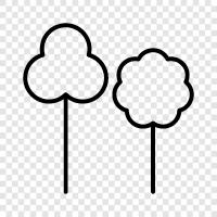 gardens, trees, nature, hiking icon svg