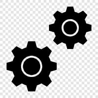 gear, mechanism, cogwheel, gear train icon svg