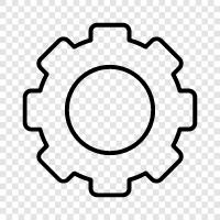 gears, mechanics, axle, wheel icon svg