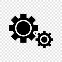 Getriebe, Mechanismus, Produktion, Maschine symbol