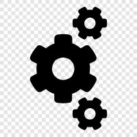 gears, mechanisms, machine, clockwork icon svg