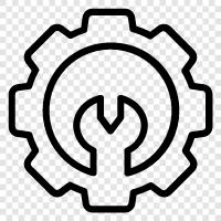 gears, equipment, tools, outdoors icon svg