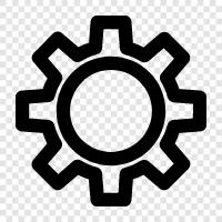 gears, equipment, accessories, tools icon svg