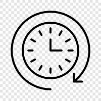 gears, clock, pendulum, time icon svg