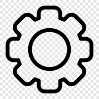 gears, turning, mill, machine icon svg