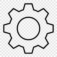 gears, wheel, mechanism, machine icon svg