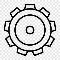 gears, transmission, axle, wheel icon svg