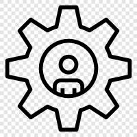 gears, mechanism, work, cog icon svg