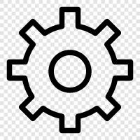 gears, equipment, tools, machines icon svg