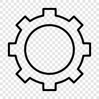 gears, equipment, tools, machinery. Gear for machines icon svg