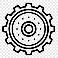 gearwheel, axle, spinning, spinning gear icon svg