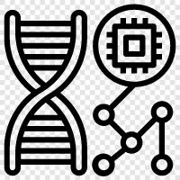 Генетический, генетический код, отпечатки пальцев ДНК, мутация Значок svg