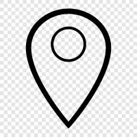 geographic coordinate, latitude and longitude, Location mark icon svg