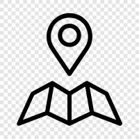 geography, atlas, mapping, road map icon svg