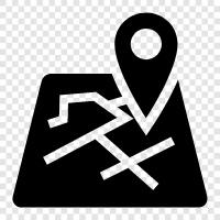 geography, location, directions, mapquest icon svg