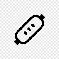 German sausage, Italian sausage, breakfast sausage, lunch sausage icon svg