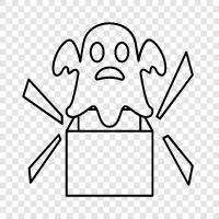 ghost, haunted house, phantasmagoria, macabre icon svg