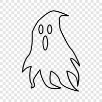 ghost town, abandoned, haunted, eerie icon svg