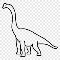 dev, sauropod, dinosaur, prehistorik ikon svg