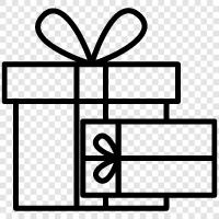 Geschenkgutschein, Geschenkidee, Geschenkkörbe, Geschenkverpackung symbol