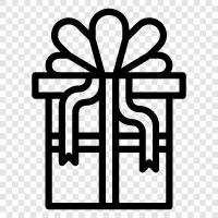 Geschenk schenken, Weihnachten, Ostern, Geburtstag symbol