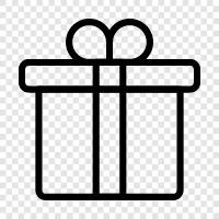 Geschenkverpackung, Geschenkpapier, Geschenktüte, Geschenkanhänger symbol
