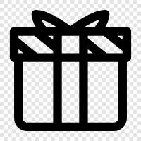 Geschenkverpackung, Geschenktüte, Geschenkbeschriftung, Geschenkverpackungsartikel symbol