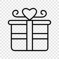 gift wrapping, gift giving, present, present for her icon svg