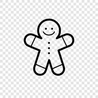 gingerbread house, gingerbread houses, gingerbread man, gingerbread woman icon svg